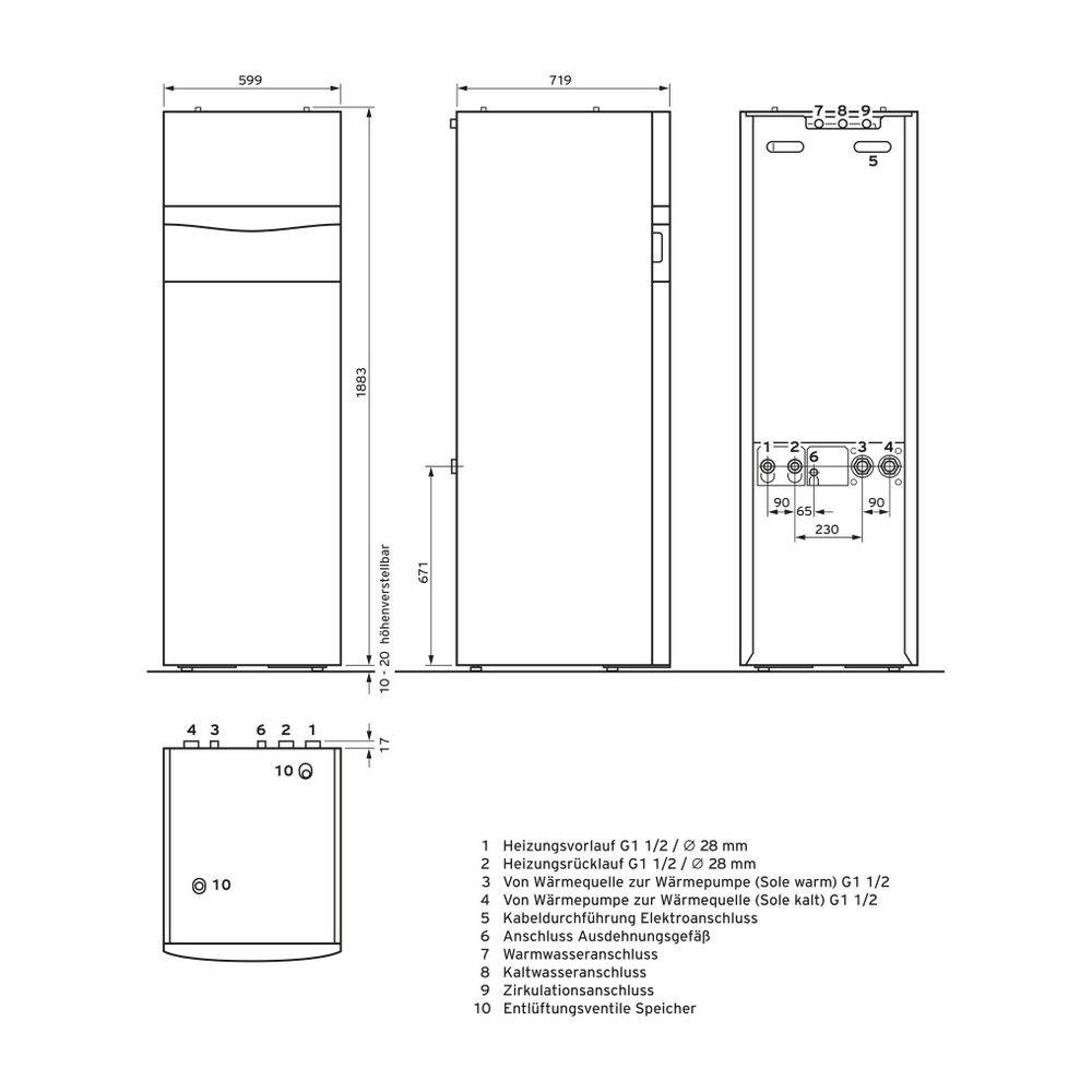 Vaillant Heizungswärmepumpe flexoCOMPACT exclusive VWF 58/4-1
