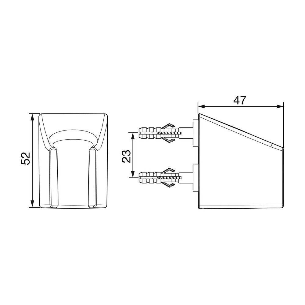 Hansa Wandhalter Handbrause, Chrom, 44450100-1