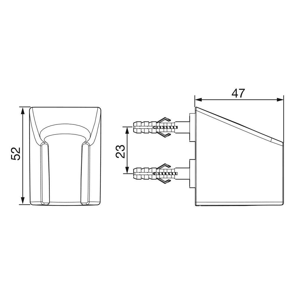 Hansa Wandhalter Handbrause, Chrom, 44450100-3