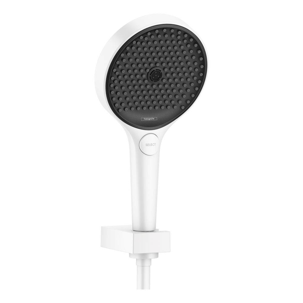 hansgrohe Rainfinity Brausehalterset 130mm 14l/min 3jet mit Brauseschlauch 1,60m, Mattweiß-0