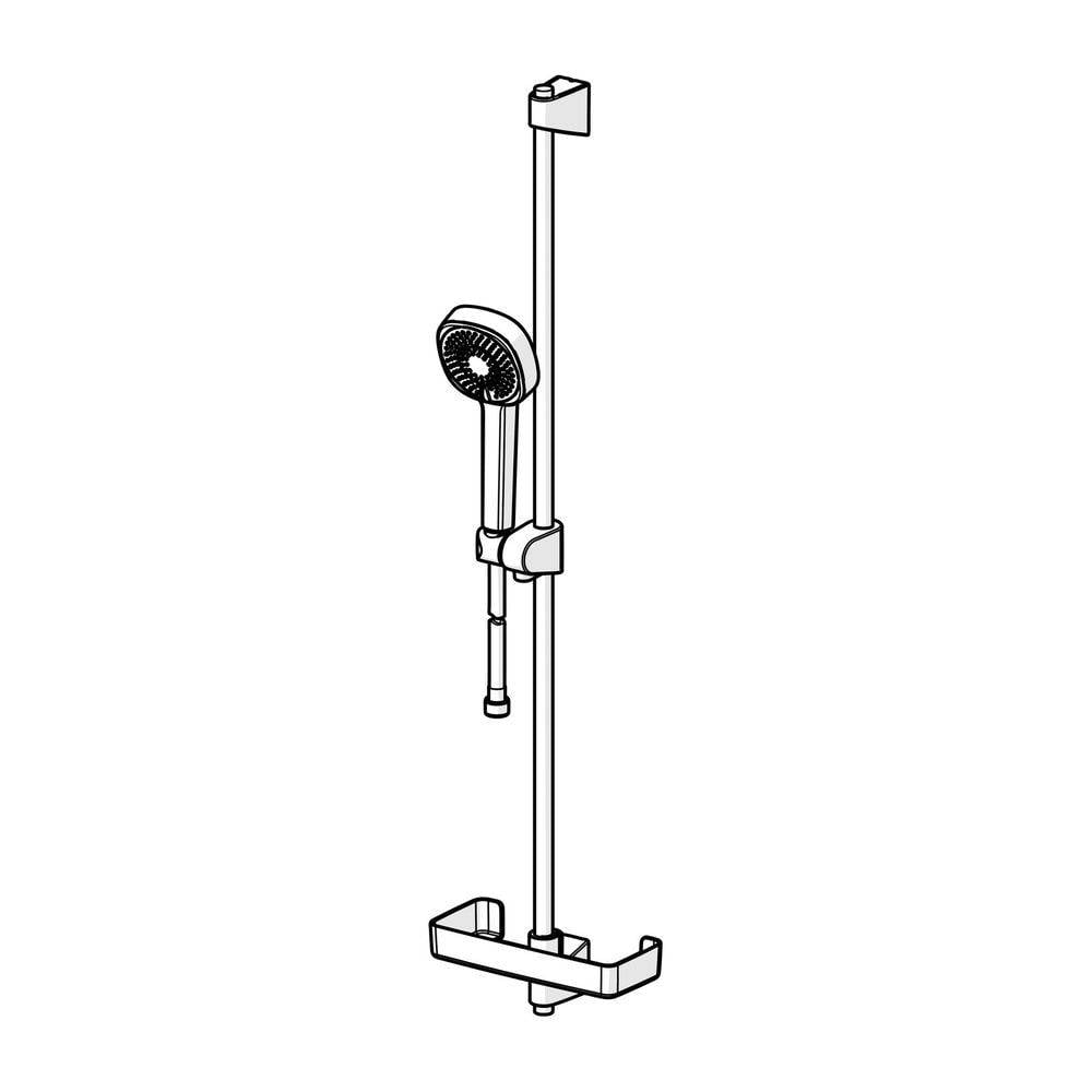 Hansa BasicJet Wandstangengarnitur Style 4479 3-strahlig Chrom-1