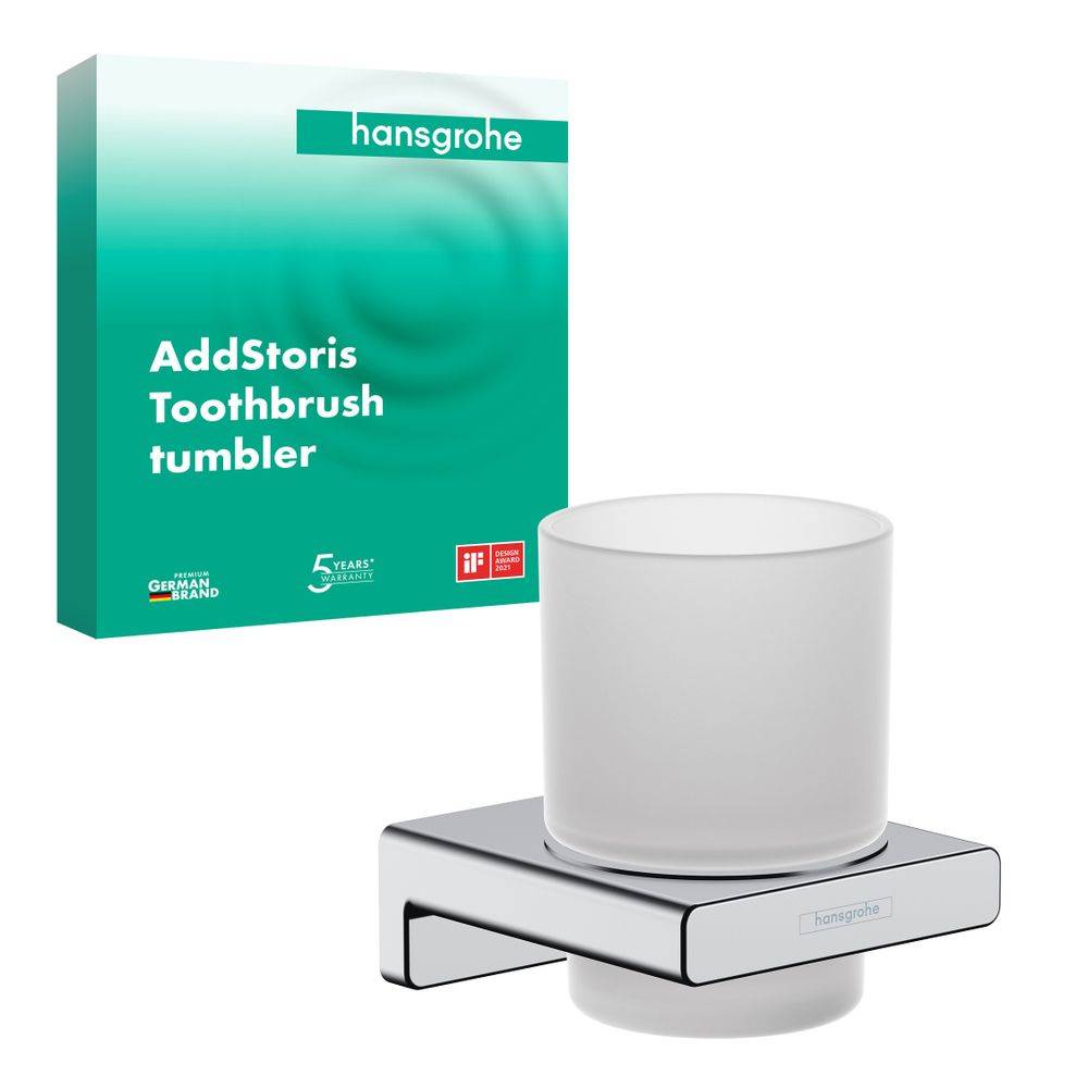 Hansgrohe AddStoris Q Zahnputzbecher, Chrom-1