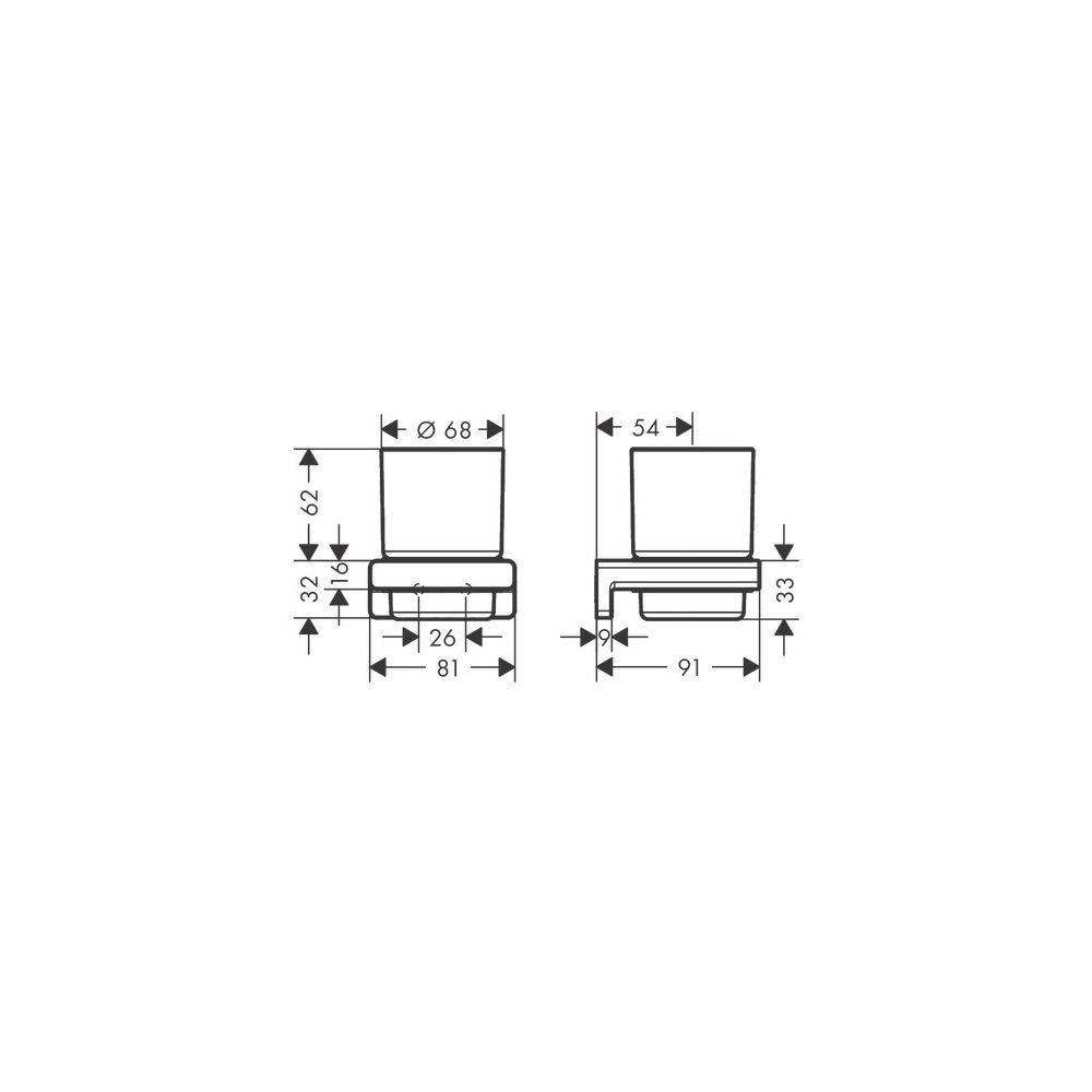 Hansgrohe AddStoris Q Zahnputzbecher, Chrom-3