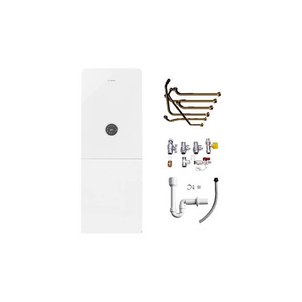 Bosch Gas-Brennwert-Basic-Paket Condens Bopa GC-B5313, GC5300i WM 24/120, 24kW, waagerechter Anschluss, Basis-Modul CS