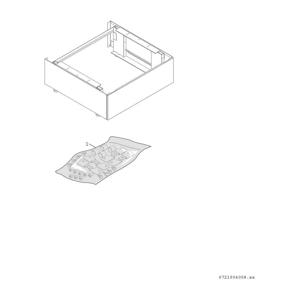 Bosch Podest 200mm für Glas-Design Solewärmepumpen, Silber-2