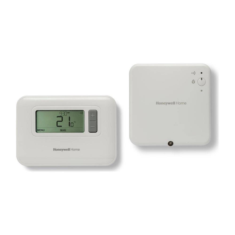 Resideo Raumthermostat T3R per Funk auf Empfängerbox, Weiß-0
