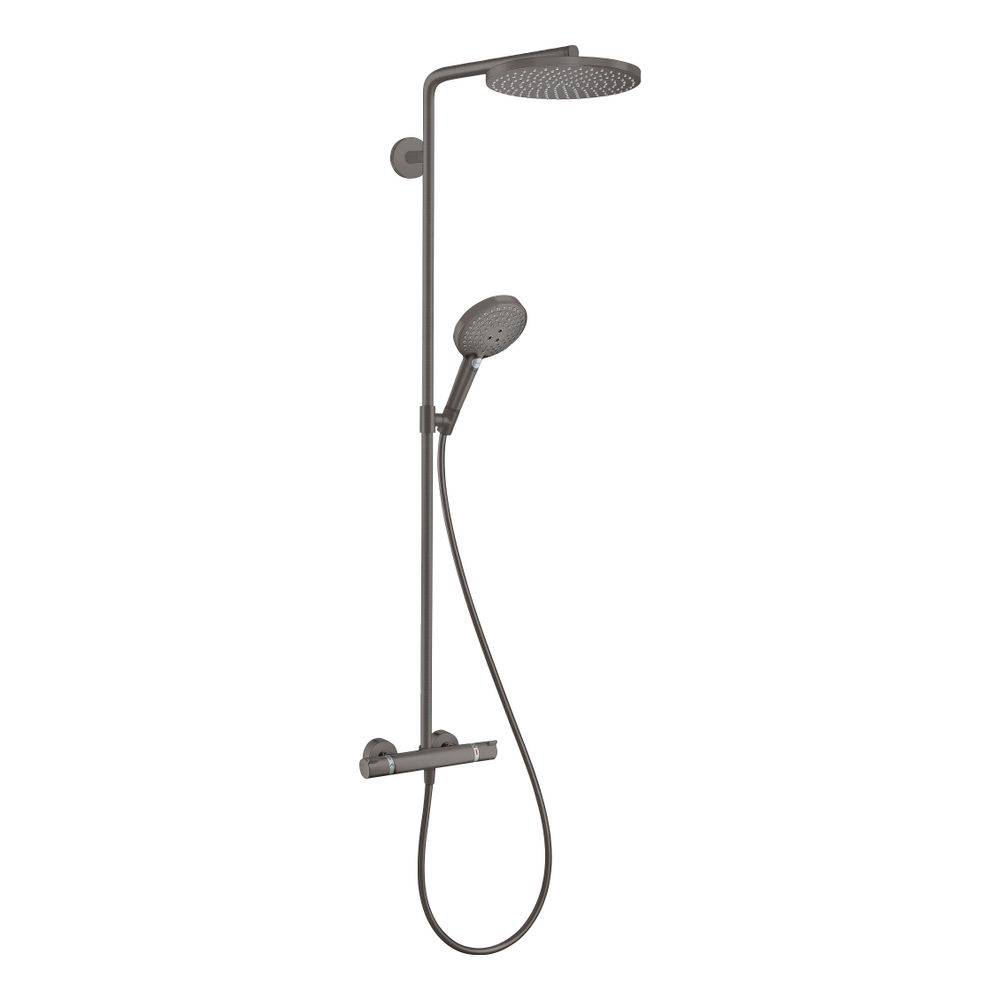 Hansgrohe Raindance Select S Showerpipe Duschsystem 240mm, 1jet, 16l/min, PowderRain, Thermostat, Brushed Black Chrome-0