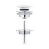Grohe Ablaufgarnitur mit Klickverschluss, herausnehmbarer Stopfen, verschließbar, Moon White, 65807LS0