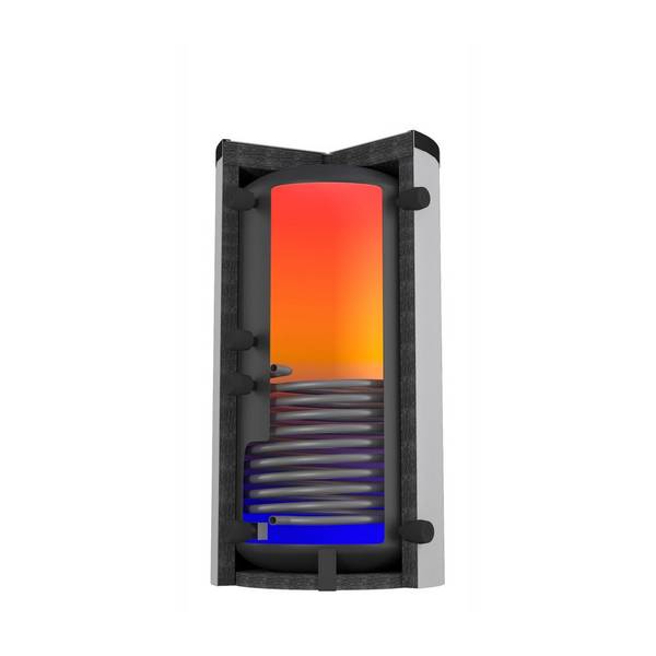 Citrin Solar Solar-Pufferspeicher PSW 350-1/65, D 650mm Nennvolumen 395l, mit Vliesisolierung 120mm, montiert