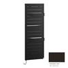 Kermi Tabeo-E elektrischer Designheizkörper 1197x101x500mm, WWS, Anschluss links, 600W, Schwarz Soft