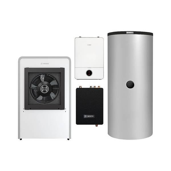 BOSCH Luft-Wasser-Wärmepumpen-Paket Jupa CS759 Compress CS7000i AW 17 IR-T, AWE17, FF20, BHS 1000-6, R410A