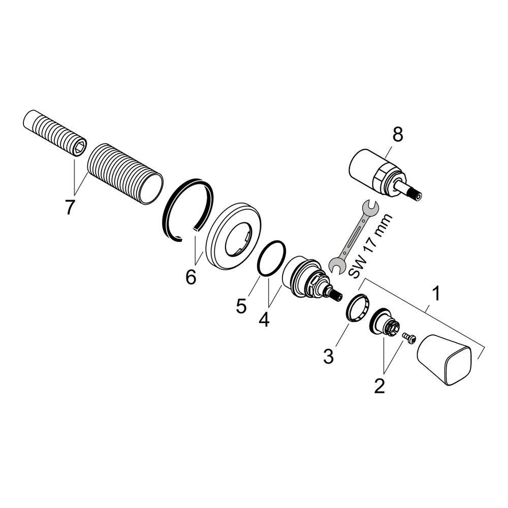 hansgrohe Logis Absperrventil Unterputz, Chrom-1