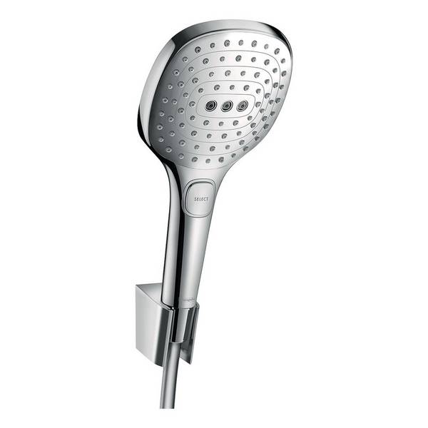hansgrohe Raindance Select E Brausehalterset 120mm 14,4l/min 3jet Chrom mit Brauseschlauch 1,25m