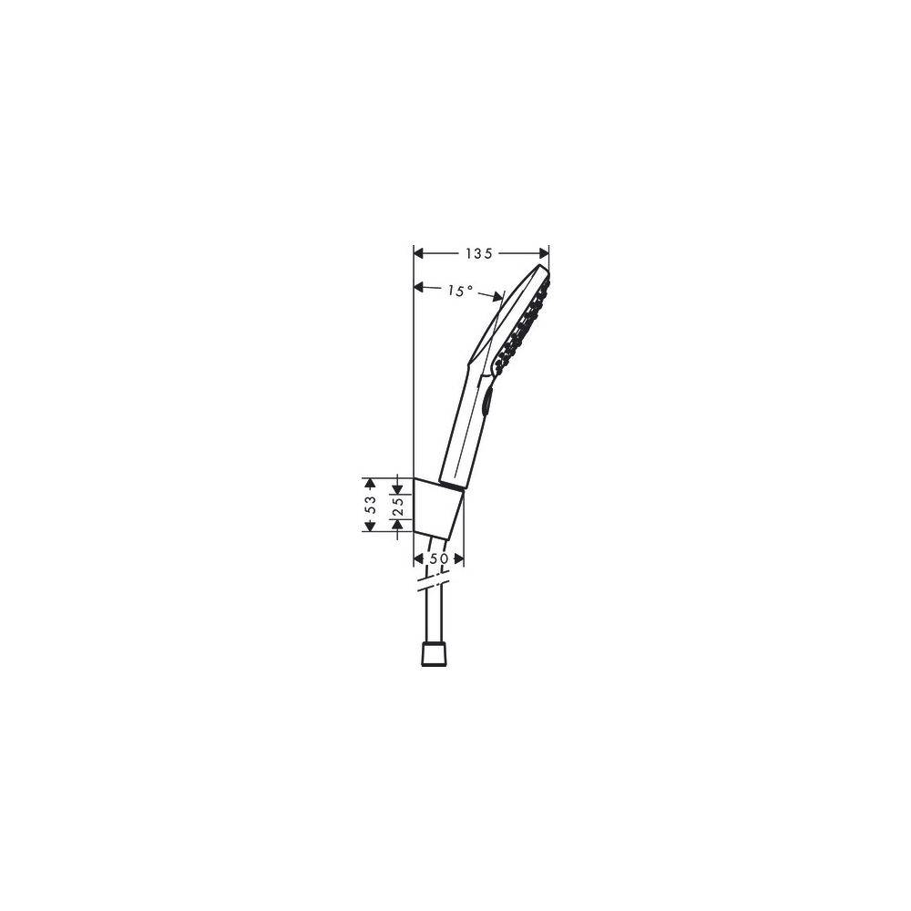hansgrohe Raindance Select E Brausehalterset 120mm 14,4l/min 3jet Chrom mit Brauseschlauch 1,25m-2