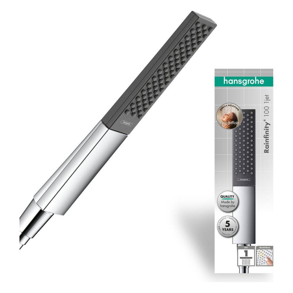 Hansgrohe Rainfinity Stabhandbrause, 13,8l/min, 100 1jet, Chrom-3
