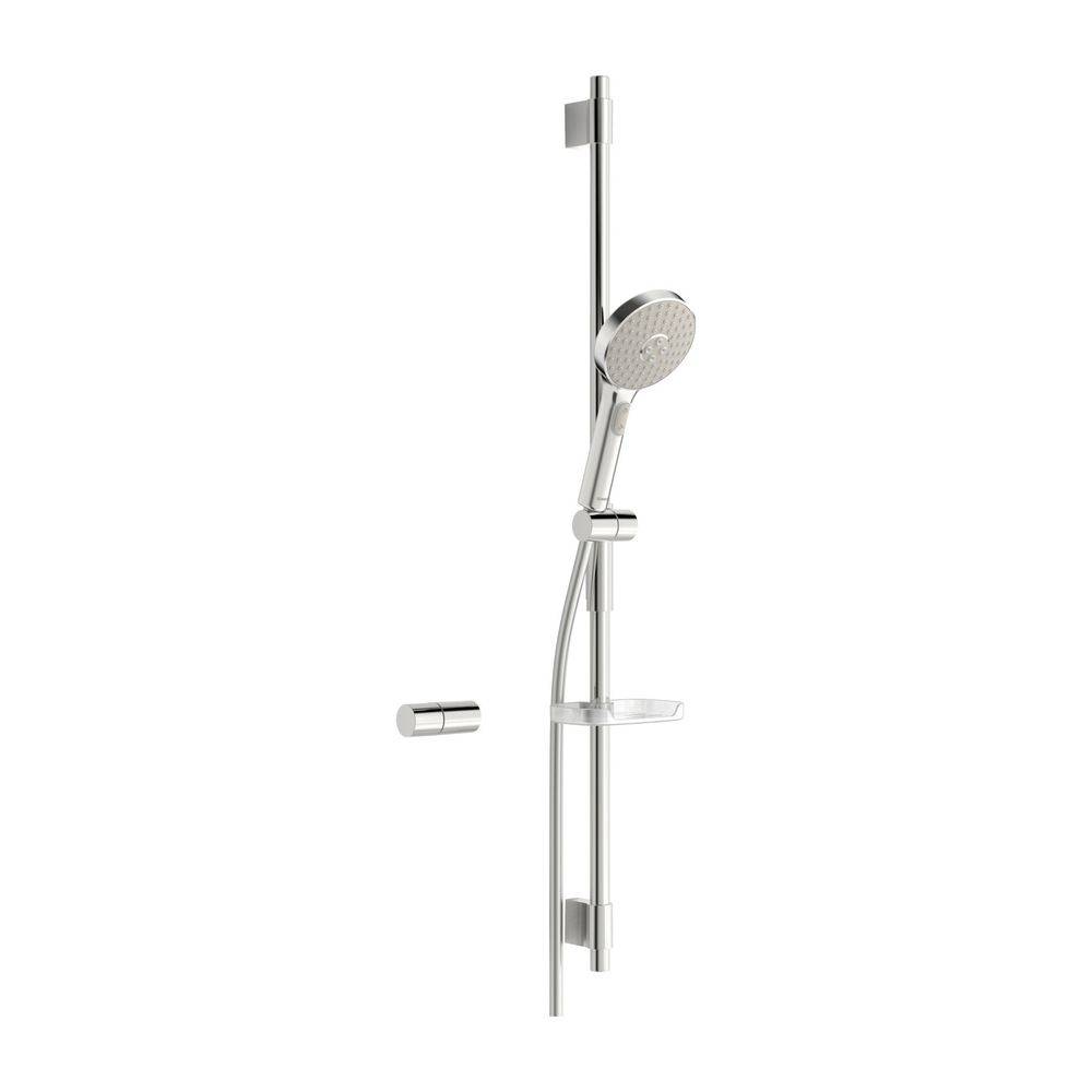 Hansa ActiveJet Wandstangengarnitur 8437 3-strahlig Chrom/Hellgrau-0