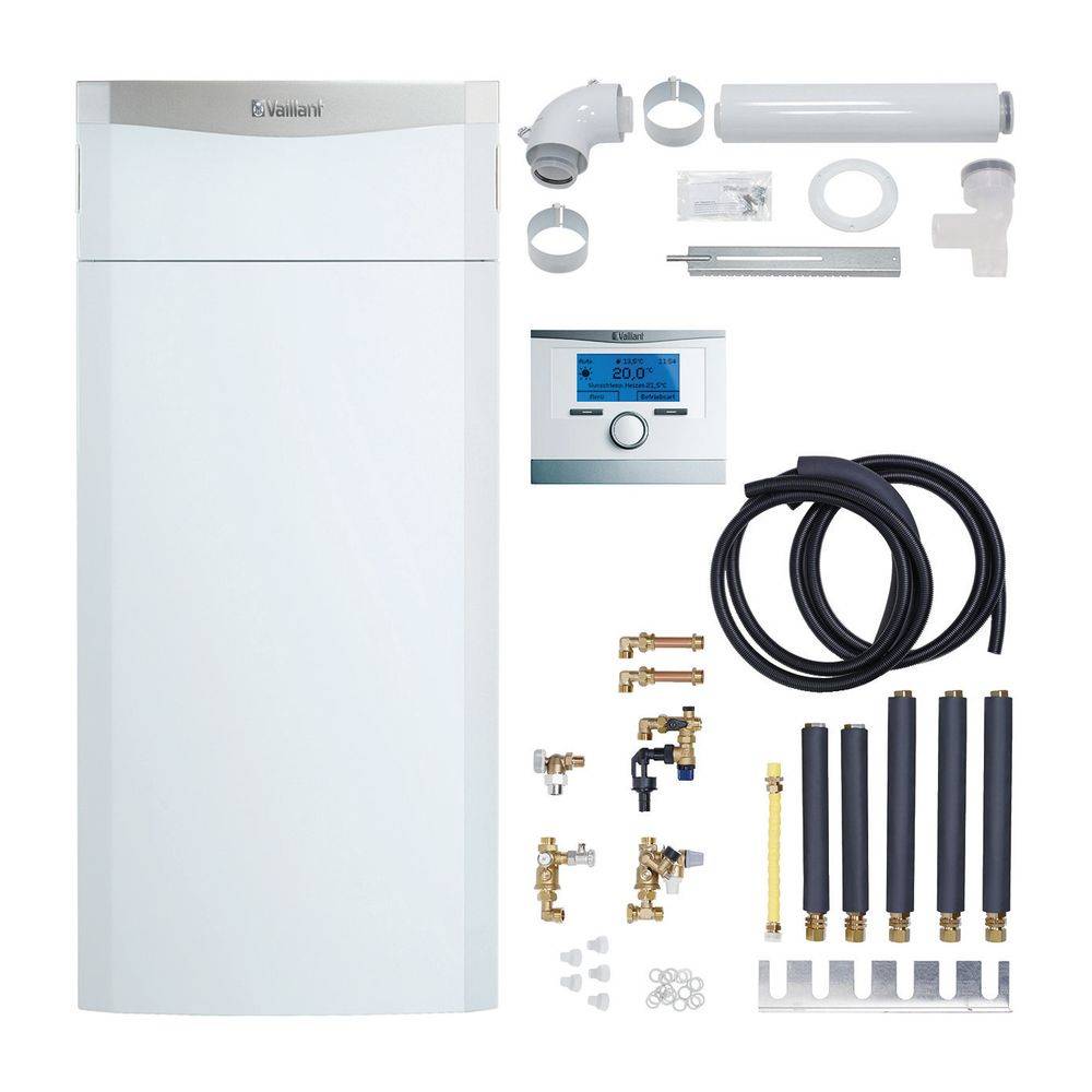 Vaillant ecoCOMPACT Paket 1.398/5 VSC 146/4-5 E VRC 700/5, Konsole, Luft/Abgas flexibel, Gas-Kompaktgerät, 4,3-15,2kW-1