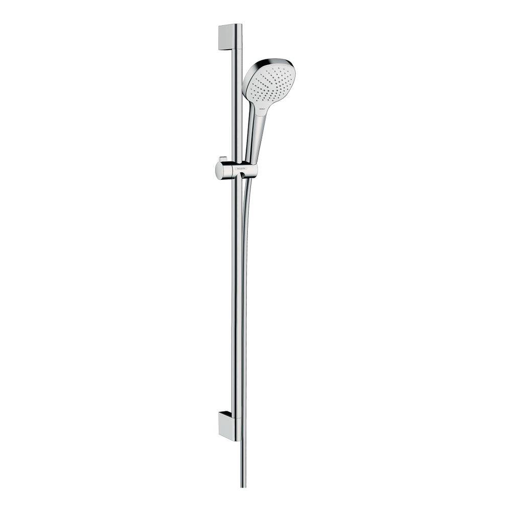 hansgrohe Croma Select E Brauseset 110mm Vario EcoSmart 9l/min mit Brausestange 900mm, Weiß/Chrom-0