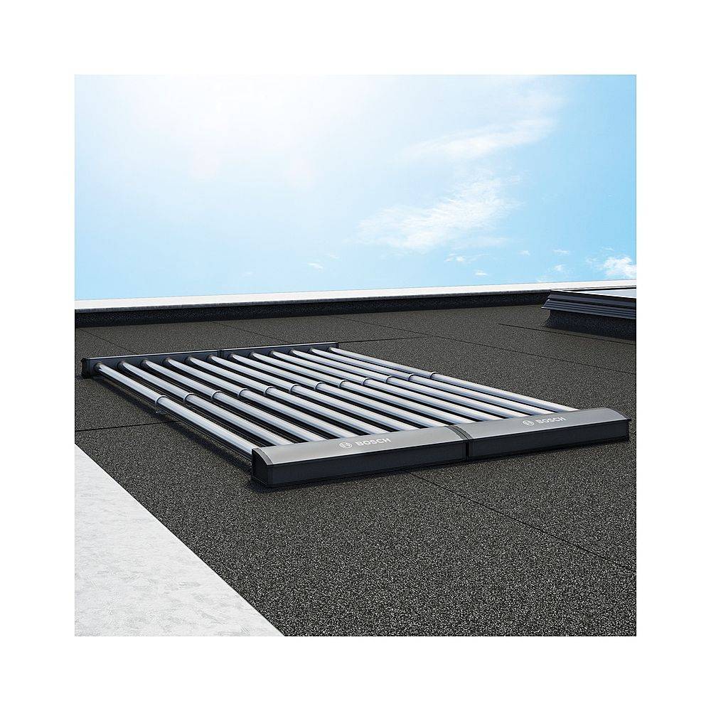Bosch Solar-Paket Jupa SO854, 9x Vakuumröhrenkollektor SO7000 TVV, Aufdach, VKA 8, 9, 10, FS 121-0