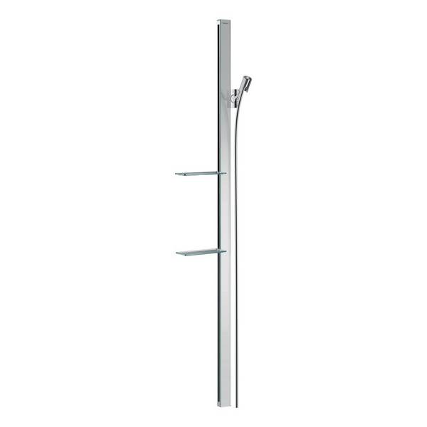 Hansgrohe Unica Brausestange E 150cm, Isiflex Brauseschlauch 160cm, Ablagen, Chrom