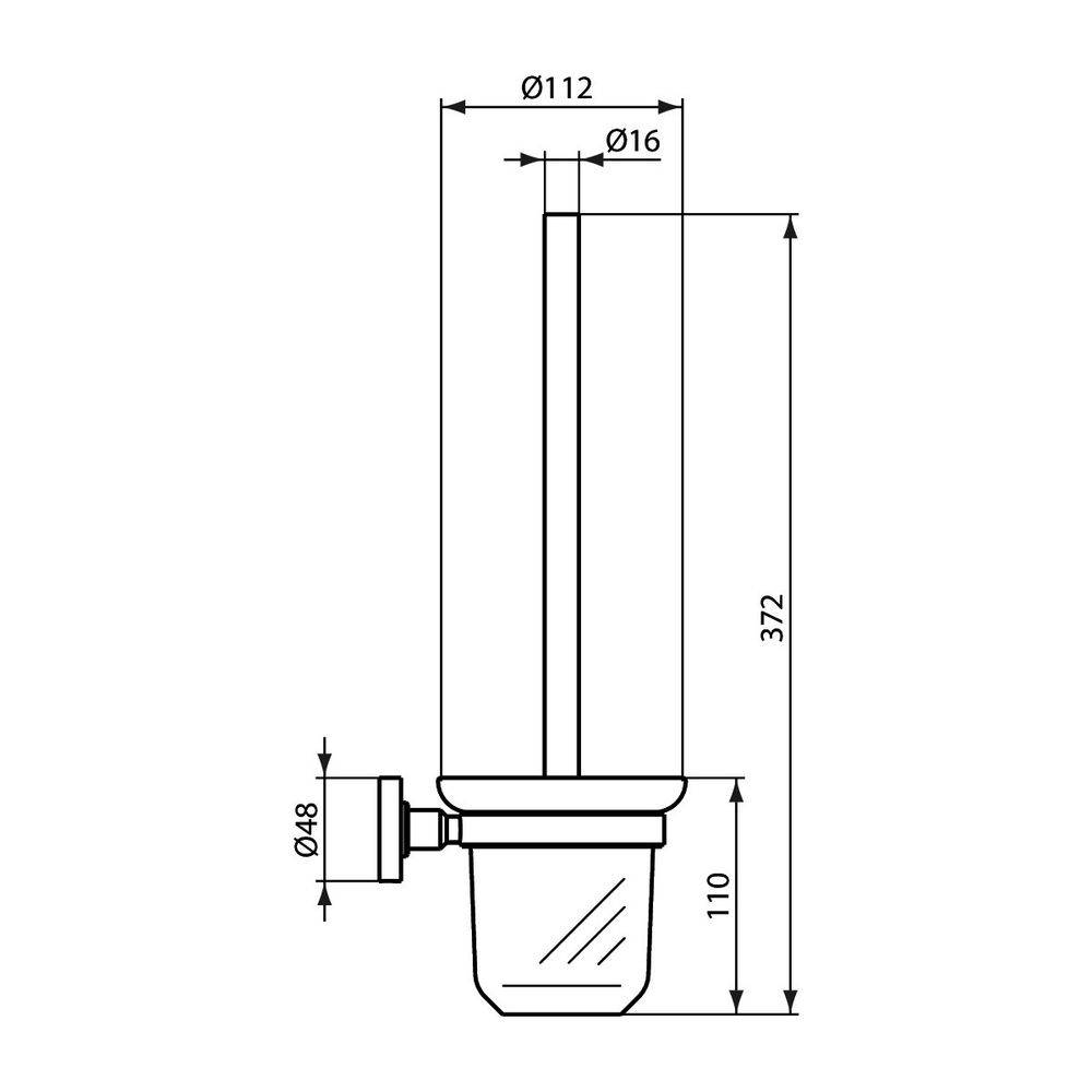 Ideal Standard Bürstengarnitur IOM aus Glas wandhängend Chrom-3