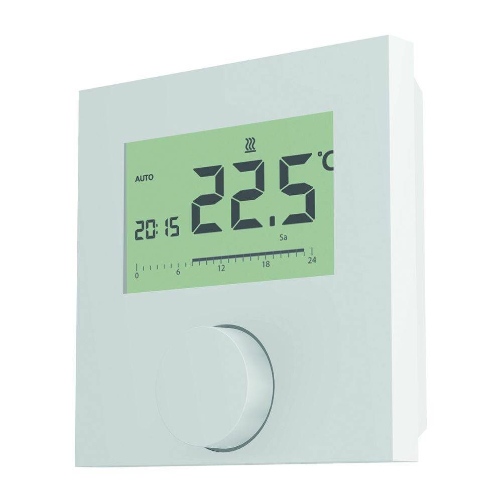 Flamco Control Raumthermostat elektrisch 230V mit Schaltuhr, zum Heizen und Kühlen-0