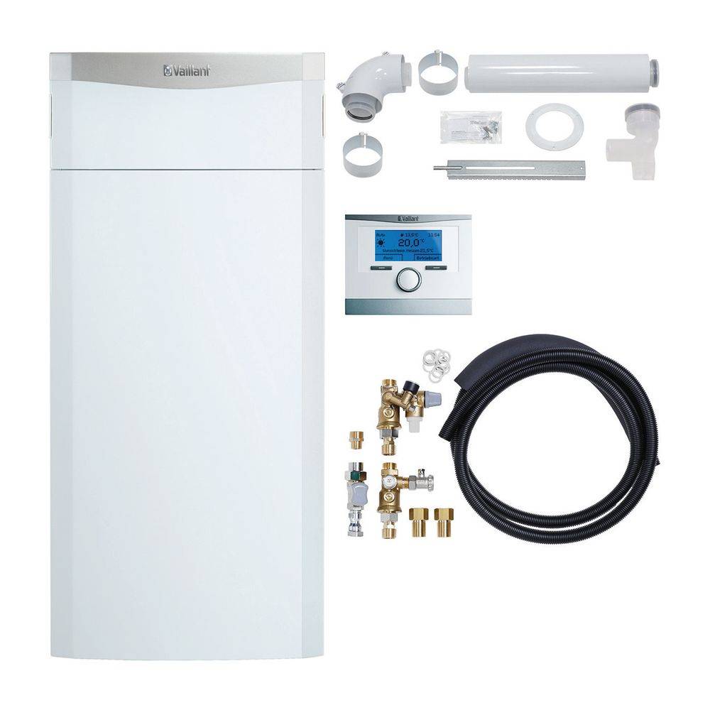 Vaillant ecoCOMPACT Paket 1.400/5 VSC 146 VRC 700/6, Set bauseits, Luft/Abgas flexibel, Gas-Kompaktgerät, 4,3-15,2kW-1