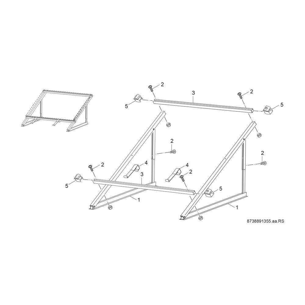 Bosch Flachdachständer FKA 5-2 Grundset waagerecht für Flachkollektoren-1