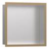 Hansgrohe XtraStoris Individual Wandnische Edelstahl gebürstet mit Designrahmen 300x300x100mm, Brushed Bronze