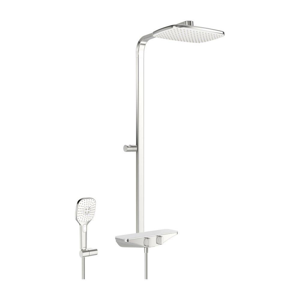 Hansa Emotion Regenbrause-Duscharmatur, 3-strahlig, DN 15, Chrom/Weiß, 5865017182