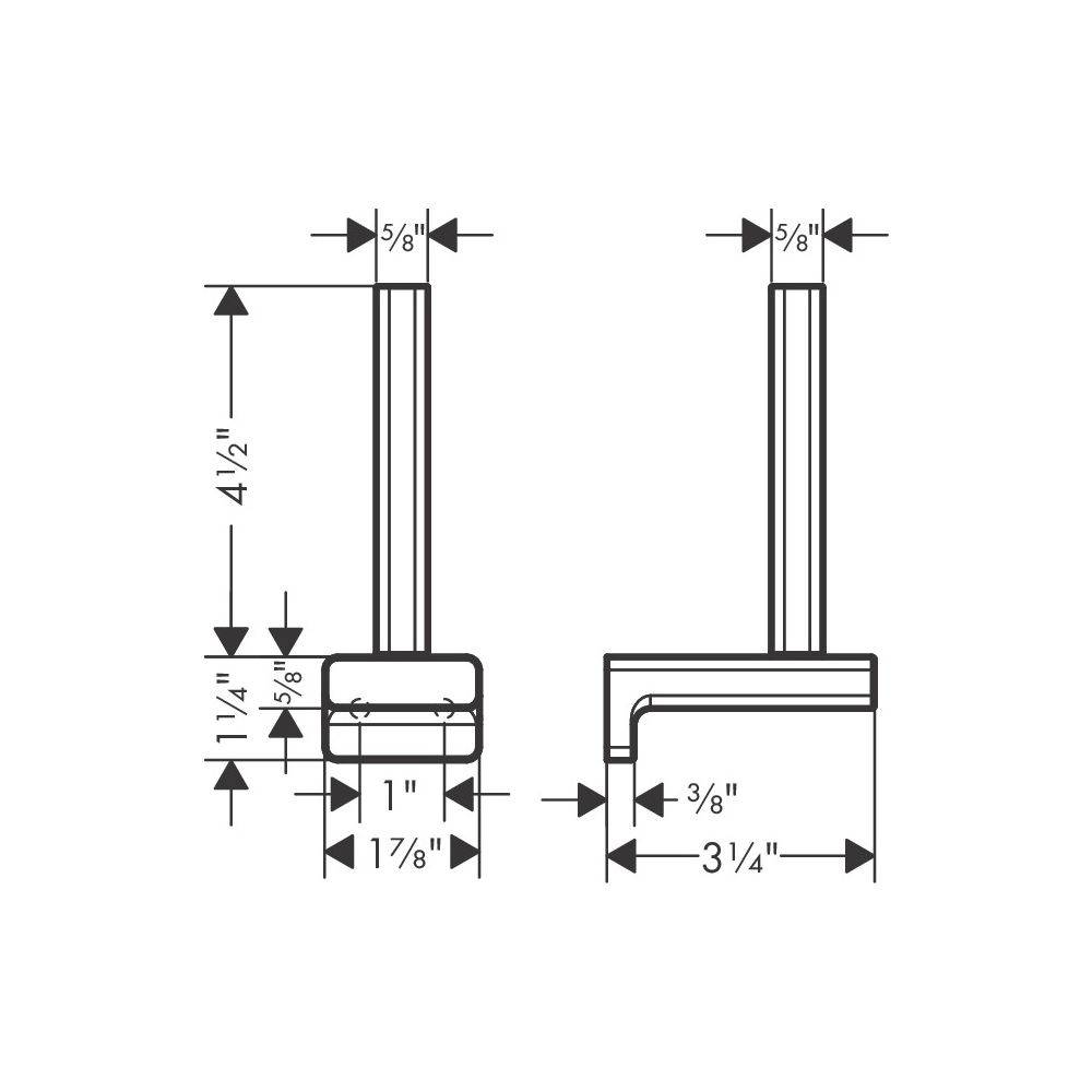 Hansgrohe AddStoris Q Ersatzpapierrollenhalter, Mattschwarz-3