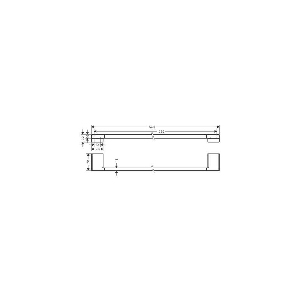 Hansgrohe AddStoris Q Badetuchhalter, Chrom-3