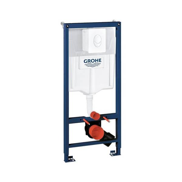 Grohe 3-in-1 Set für WC Rapid SL, Element 1,13m Bauhöhe, Wandwinkel, WC-Betätigung Skate Air, Alpinweiß, 38722001