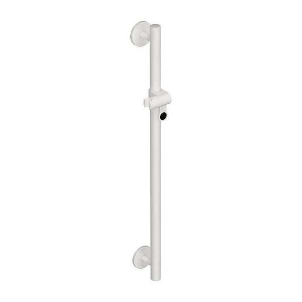 HEWI Brausehalterstange System 800 K 1100mm mit Brausehalter schwarzer Punkt signalweiß
