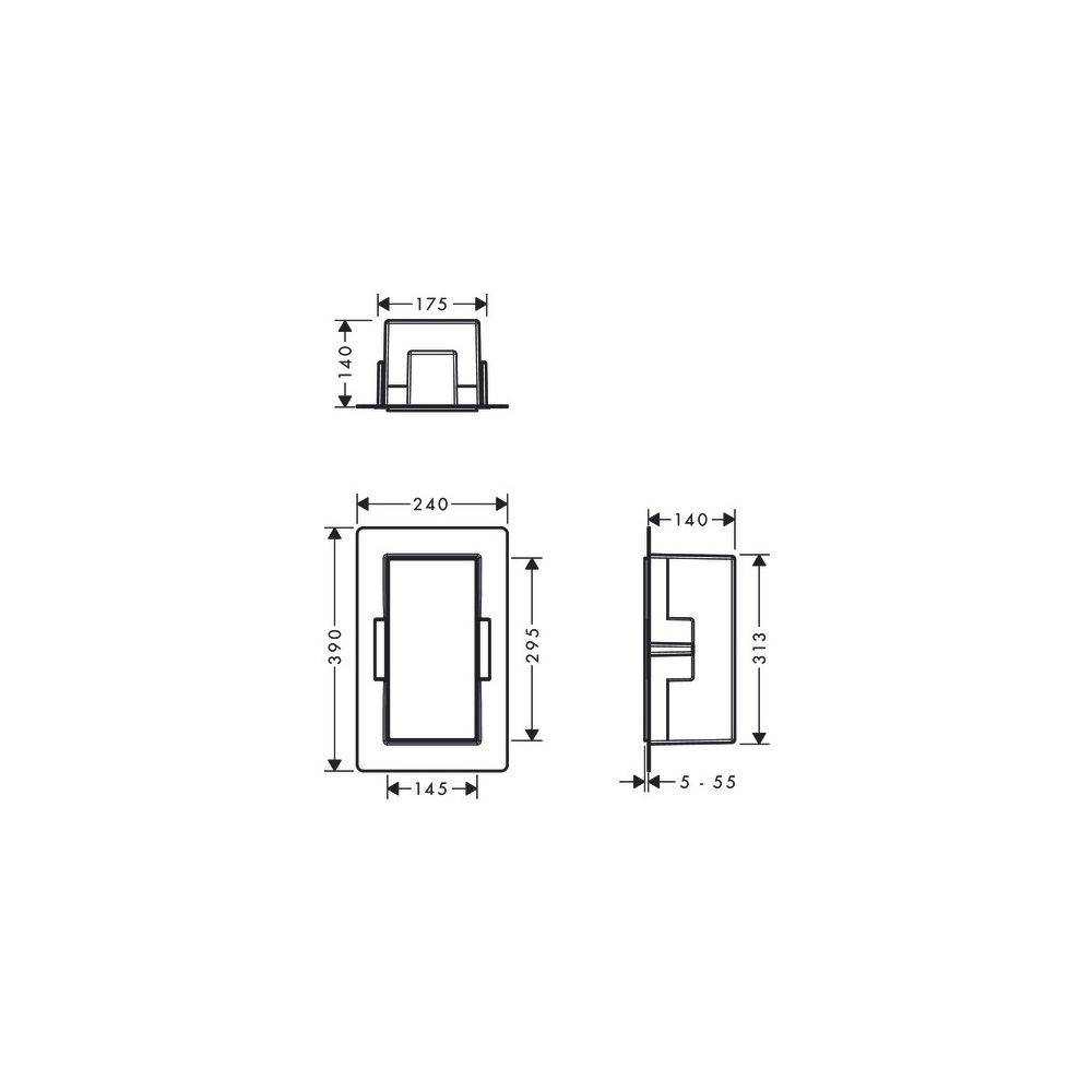 Hansgrohe XtraStoris Minimalistic Wandnische rahmenlos 300x150x140mm, Edelstahl gebürstet-2