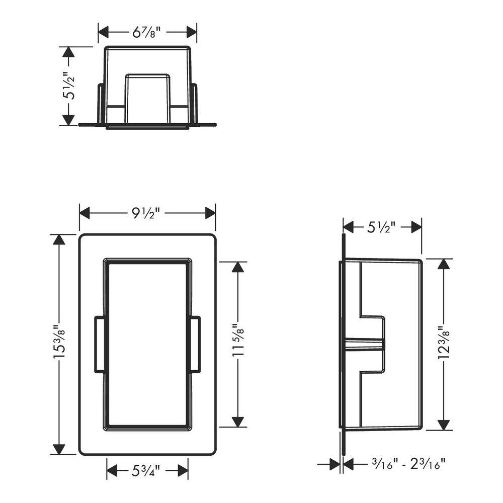 Hansgrohe XtraStoris Minimalistic Wandnische rahmenlos 300x150x140mm, Edelstahl gebürstet-3