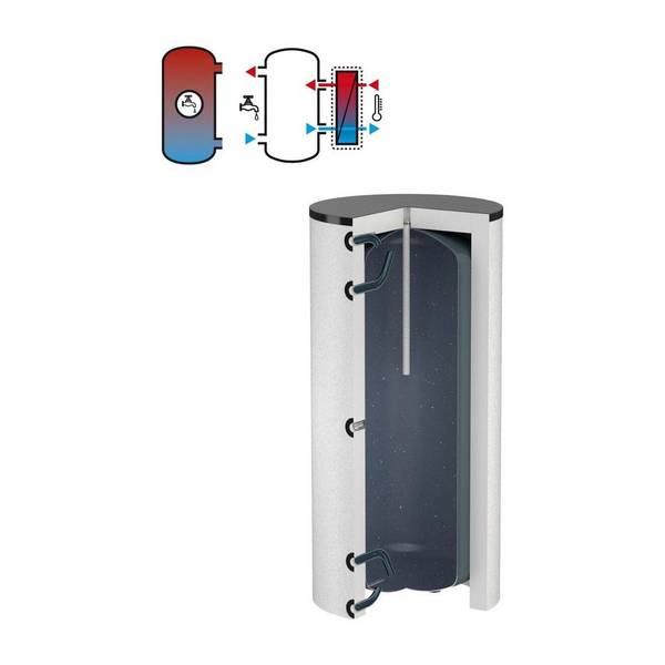Flamco Flextherm LS Ladespeicher 500l, Weiß emailliert