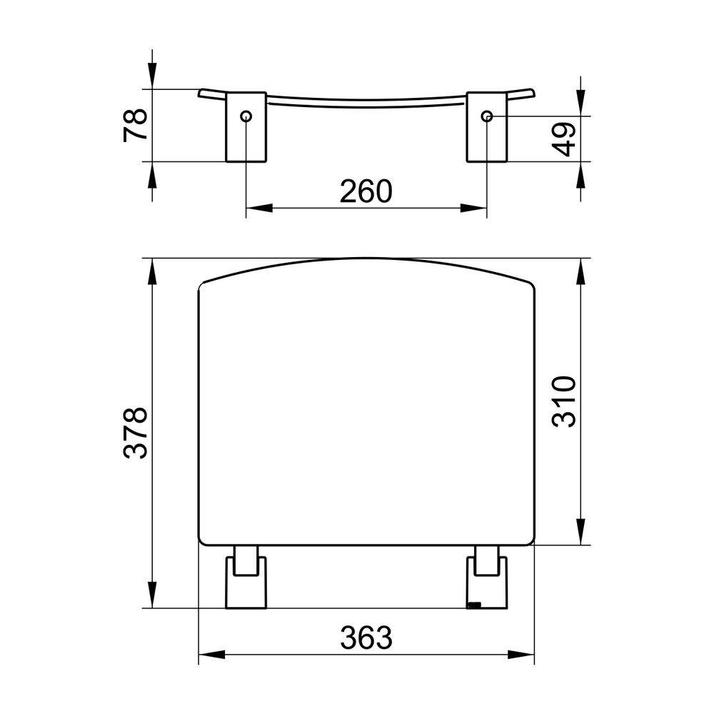 Keuco Plan Klappsitz Wandmontage, Verchromt/Weiß, 14980010051-1