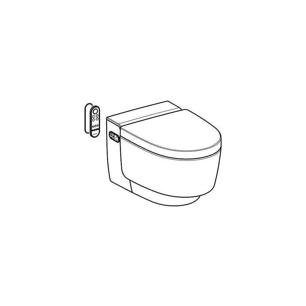 Geberit Dusch-WC AquaClean Mera Comfort, spülrandlos, KeraTect, Weiß/Chrom-3
