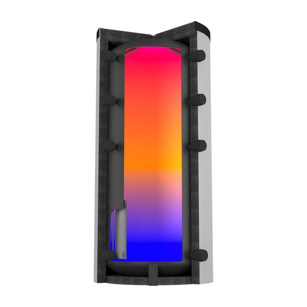 Citrin Solar Pufferspeicher PS-R 500/65, D 650mm Nennvolumen 476l, mit Vliesisolierung 120mm, montiert