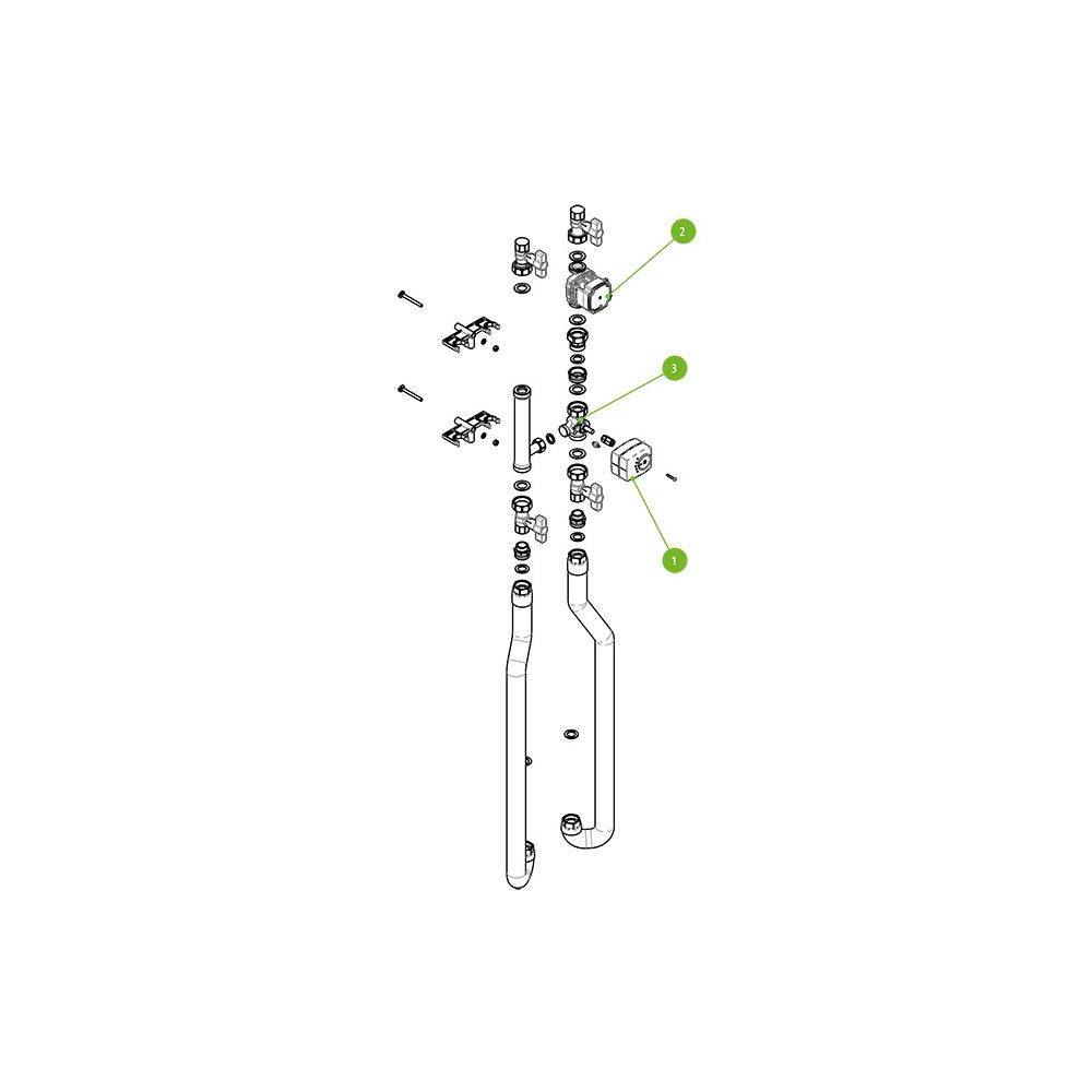 Kermi Umwälzpumpe mit Kabel für x-buffer combi, W90435-1
