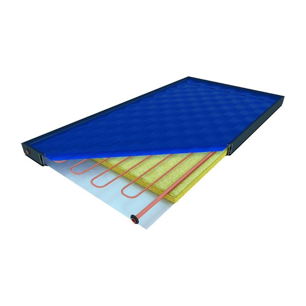 Citrin Solar Flachkollektor CS 550,100x1168x2198mm, Format 2,5m2 quer, Anthrazit eloxiert-0