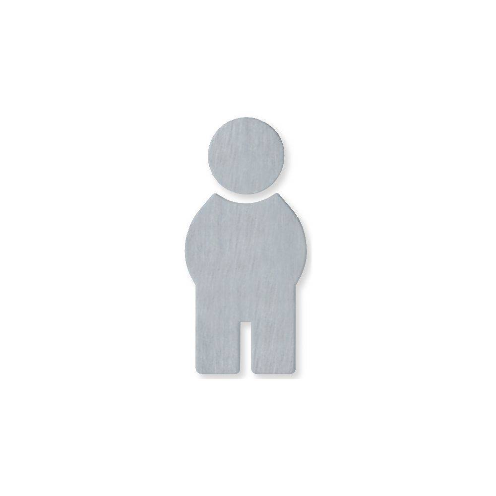 HEWI Symbol Mann Edelstahl matt schliff selbstklebend 153x72mm-0