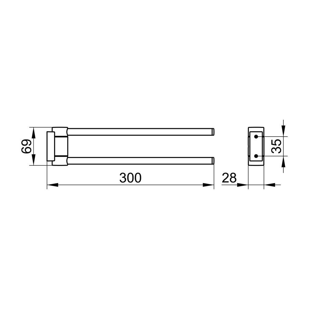 KEUCO Handtuchhalter Plan 14919, Edelstahl, 300 mm-1