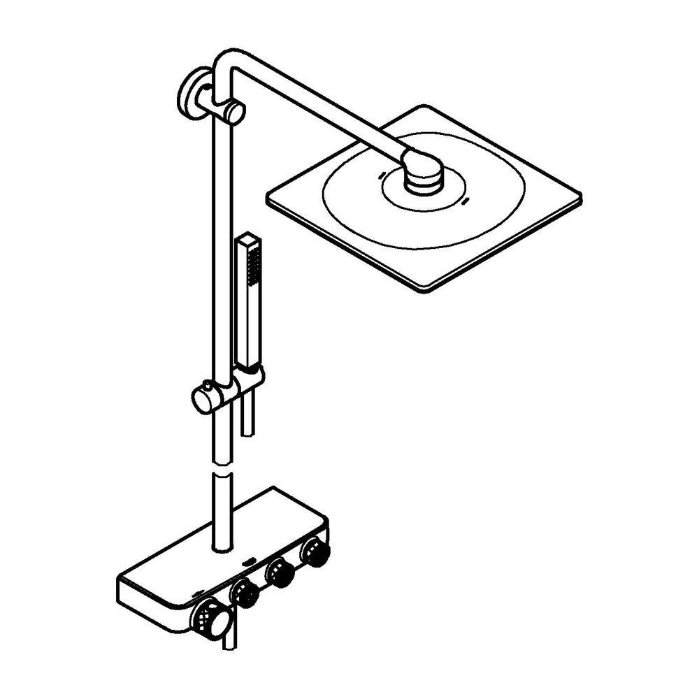 Grohe Euphoria SmartControl System 310 Cube Duo Duschsystem, mit Aufputz-Thermostatbatterie, Wandmontage, Warm Sunset-1