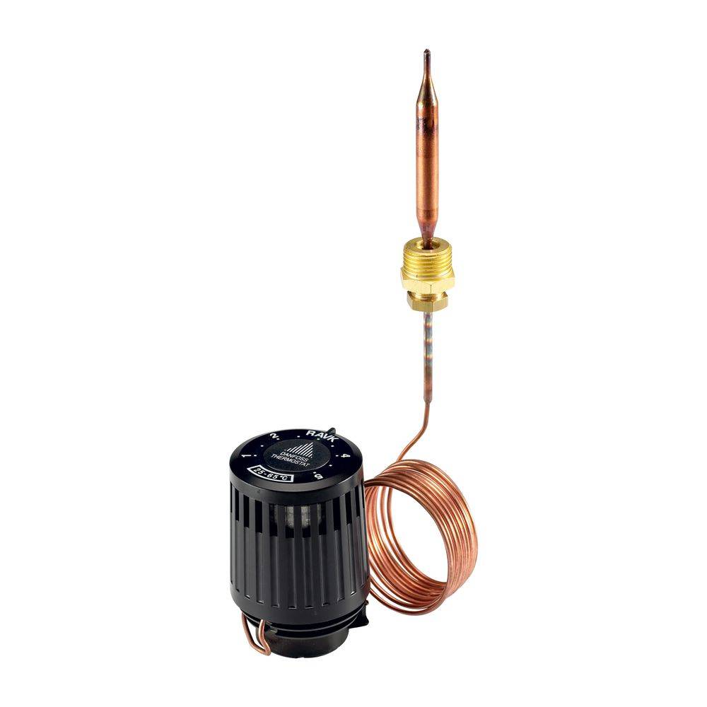 Danfoss thermostatisches Element RAVK Fernfühler, Regelbereich 25-65 Grad C, Kapillarrohrlänge 2m, 013U8063-1