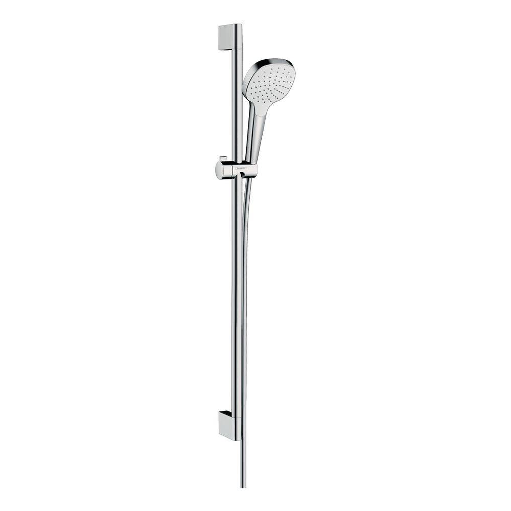 hansgrohe Croma Select E Brauseset 110mm 1jet 16l/min mit Brausestange 900mm, Weiß/Chrom-0