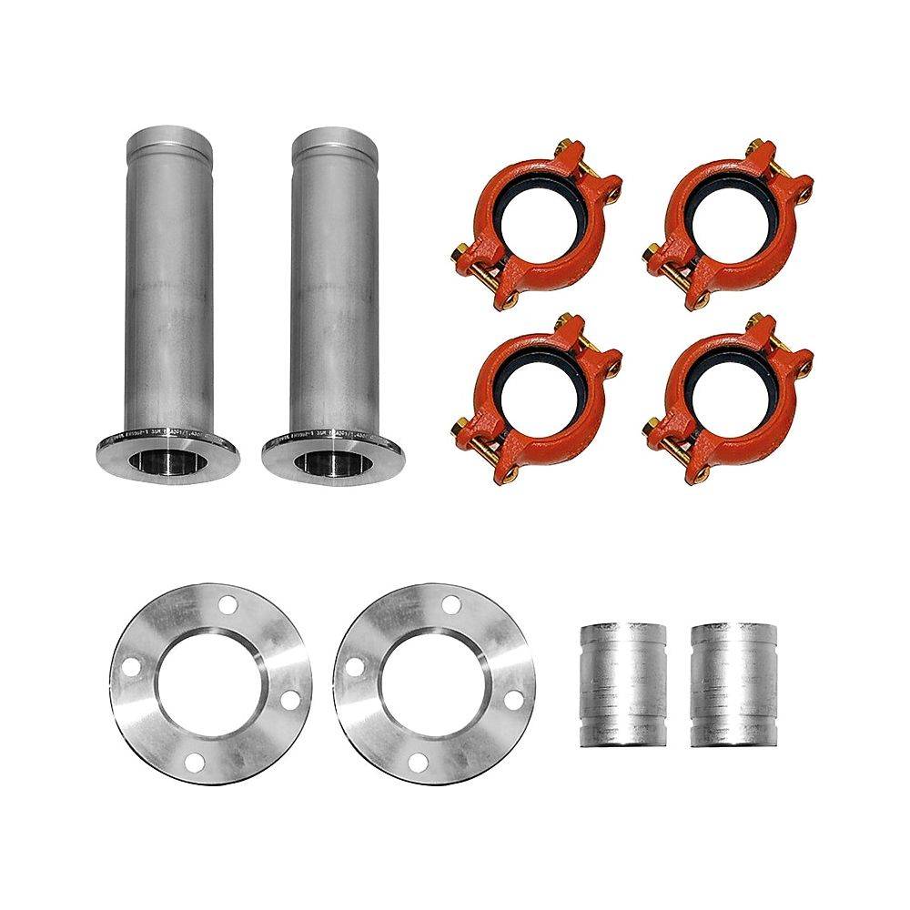 Bosch Anschlussset 2 Vorlauf und Rücklauf nach hinten für Sole-Wasser-Wärmepumpe T720-2 bis T800-2-0