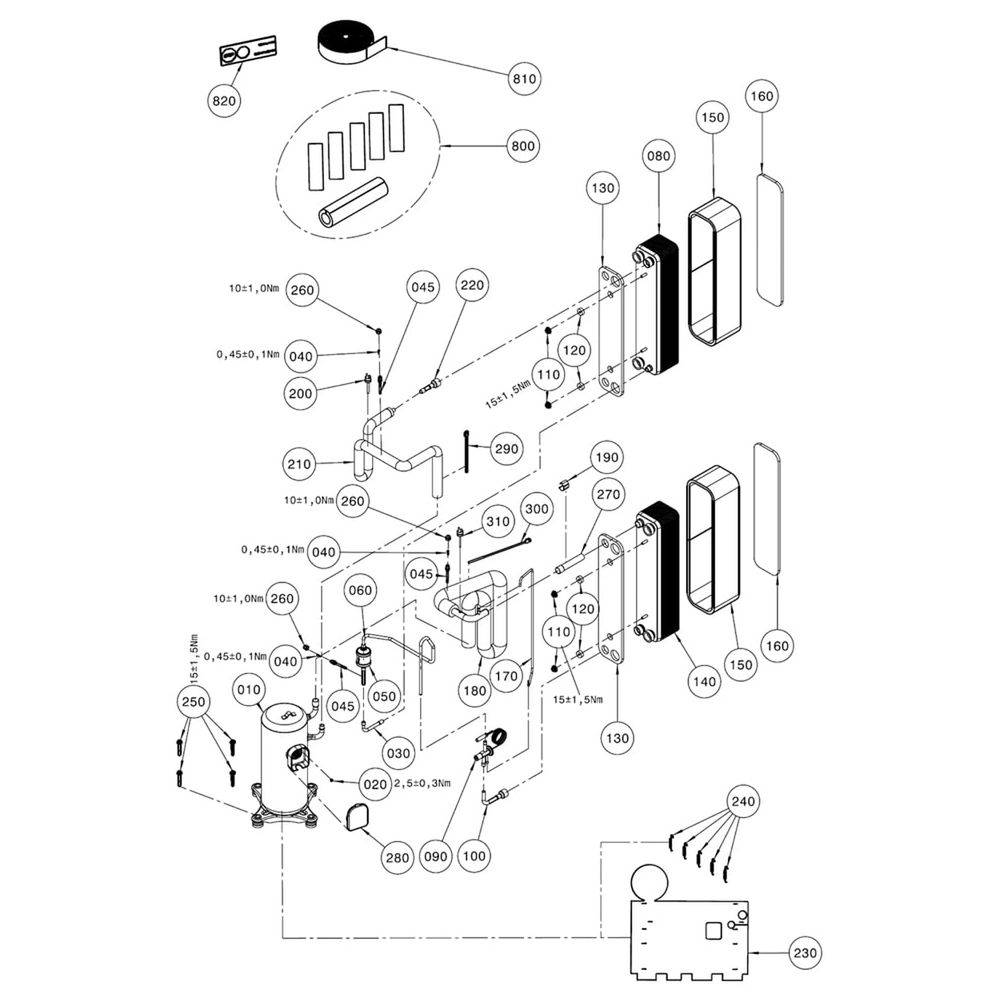 Wolf Sole-Wasser-Wärmepumpe BWS-1-08 Inneneinheit, R407C, 8,4kW bei B0/W35, 400V-3