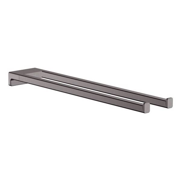 Hansgrohe AddStoris Q Handtuchhalter zweiarmig, Brushed Black Chrome